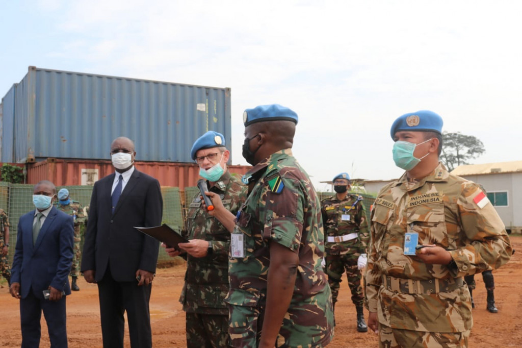 Upacara pelepasan dipimpin oleh Force Commander Monusco Lieutenant General Ricardo Augusto Fereirra Costa Neves.