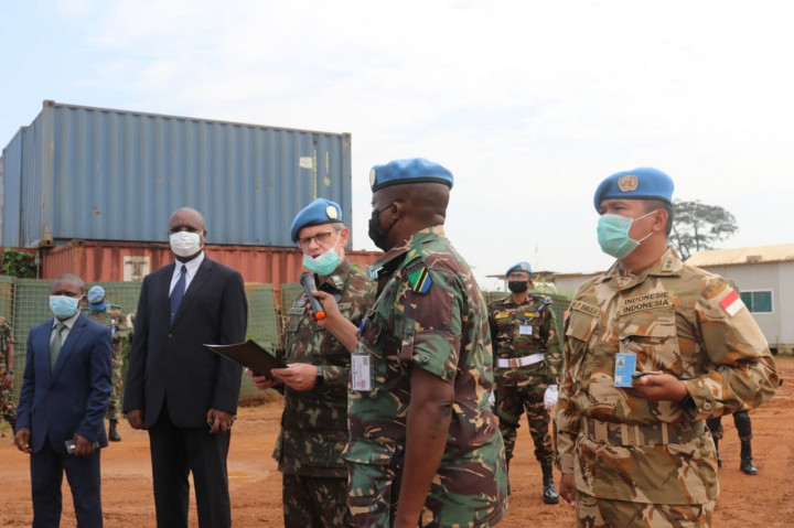 Upacara pelepasan dipimpin oleh Force Commander Monusco Lieutenant General Ricardo Augusto Fereirra Costa Neves.