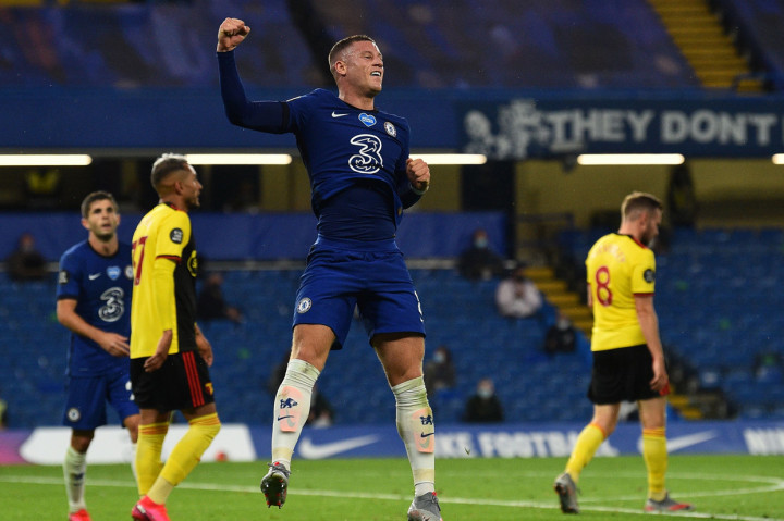 Sebelumnya The Blues sempat digeser Manchester United (MU) yang mengalahkan Bournemouth 5-2. AFP Photo/Glyn Kirk