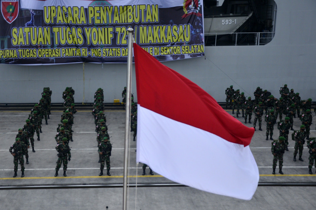Sebanyak 474 prajurit dari Kesatuan Batalyon Infanteri 721/Makkasau Kodam XIV Hasanuddin telah dipulangkan usai bertugas mengamankan wilayah perbatasan RI-Papua Nugini selama sepuluh bulan.