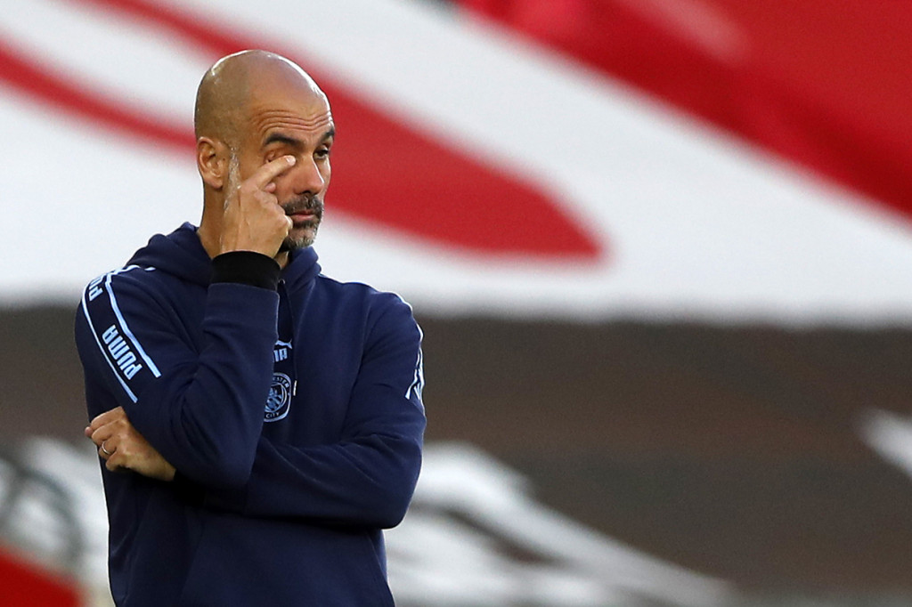 Manchester City tumbang setelah menelan kekalahan 0-1 dari tuan rumah Southampton dalam laga pekan ke-33 Liga Inggris di Stadion St Mary, Minggu, 5 Juli 2020. AFP Photo/Frank Augstein