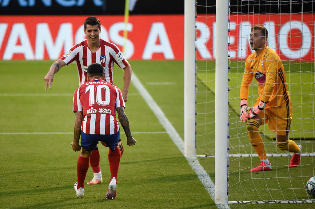 Anak-anak asuh Diego Simeone sebetulnya unggul cepat bahkan saat laga belum genap berusia semenit ketika Alvaro Morata menjebol gawang tuan rumah, demikian catatan laman resmi Liga Spanyol.