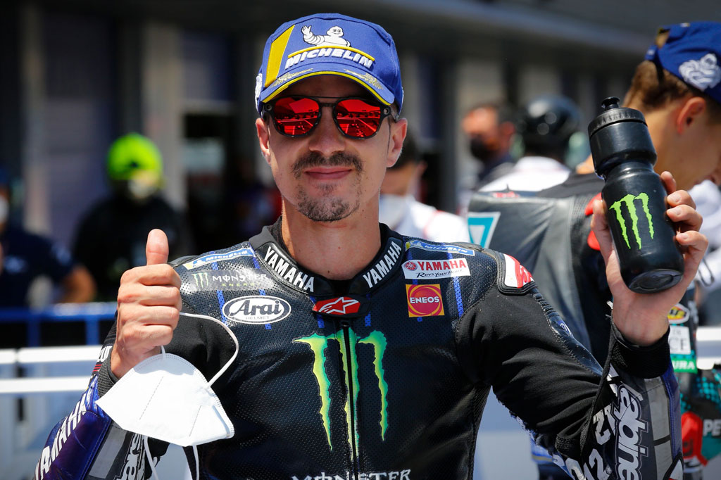 Pembalap tim Petronas Yamaha itu mencatatkan waktu 1:36,705, mengalahkan catatan pebamlap tim pabrikan Yamaha Maverick Vinales dengan marjin 0,139 detik, yang finis P2 untuk Grand Prix Spanyol Minggu, 19 Juli 2020 nanti.