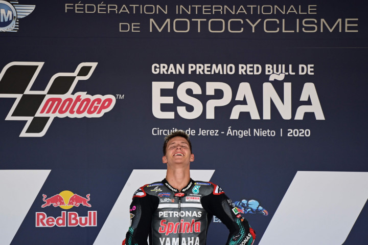 Fabio Quartararo merebut podium juara MotoGP Spanyol di Sirkuit Jerez.