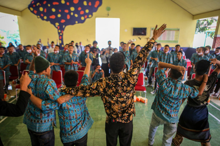 Penampilan kreasi seni di LPKA tersebut guna memperingati Hari Anak Nasional 2020. 