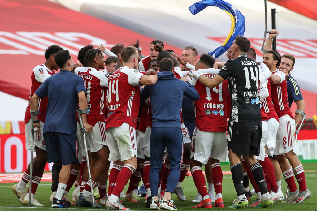 Arsenal menyabet gelar Piala FA ke-14 mereka usai menundukkan Chelsea di babak final. AFP Photo/Adam Davy