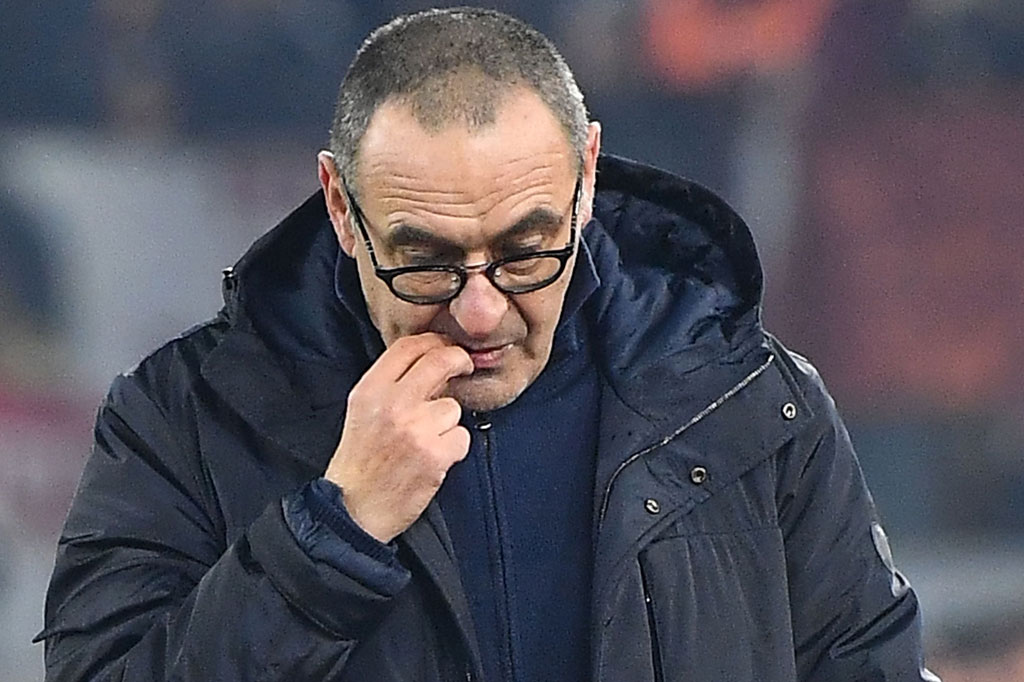 Sarri, 61, menggantikan Massimiliano Allegri musim panas lalu, setelah memimpin Chelsea meraih sukses di Liga Europa.