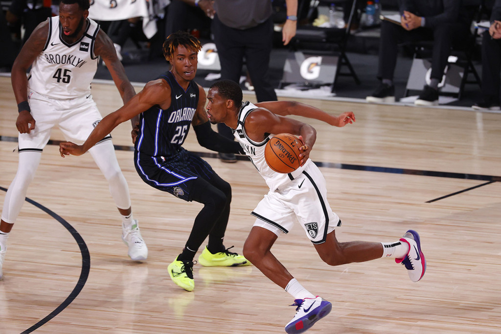 Nets yang sudah mengunci posisi ketujuh klasemen Wilayah Timur kini memiliki catatan 35 kemenangan dan 36 kekalahan (35-36), satu strip di atas Magic (32-40), demikian catatan laman resmi NBA.