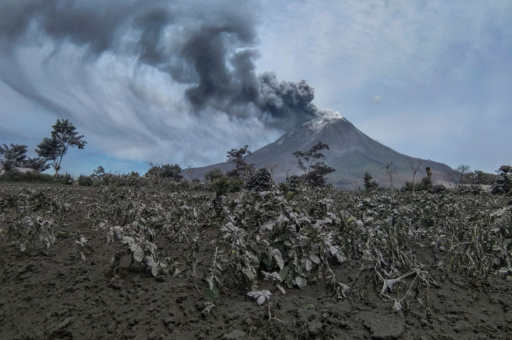 Berdasarkan informasi Kementerian ESDM, Badan Geologi, PVMBG Pos Pengamatan Gunungapi Sinabung kejadian erupsi Gunung Sinabung itu terekam melalui seismogram dengan amplitudo maksimum 64 mm dan durasi lebih kurang 1 menit 40 detik.