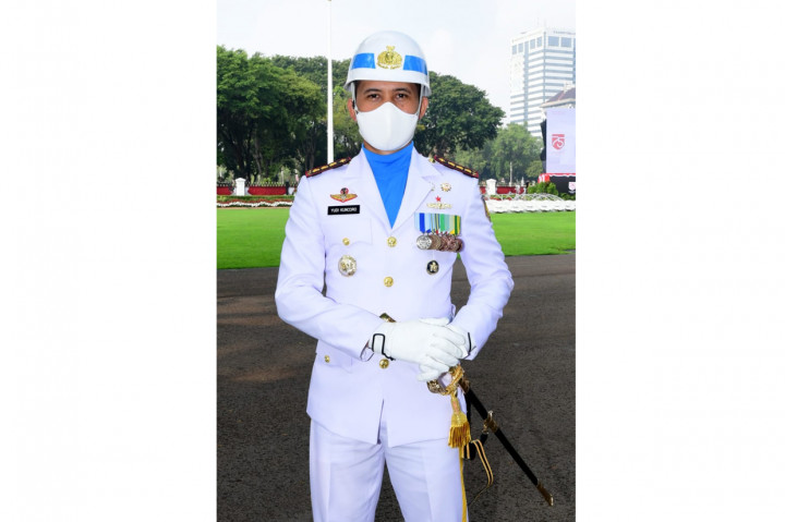 Adapun, bertindak sebagai Perwira Upacara ialah Brigadir Jenderal TNI Syafruddin, S.E., M.M., M.Tr (Han). Lahir di Wajo, 3 Agustus 1964, saat ini menjabat sebagai Kepala Staf Garnisun Tetap I Jakarta.