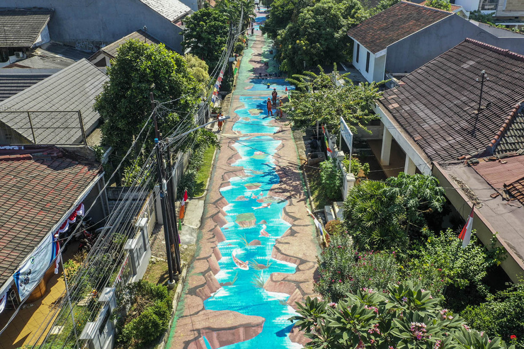 Mural dengan memanfaatkan ruang publik di sepanjang Jalan Keuangan menuju museum Basoeki Abdullah itu bertujuan memperindah wilayah tersebut serta sebagai ajang promosi museum.