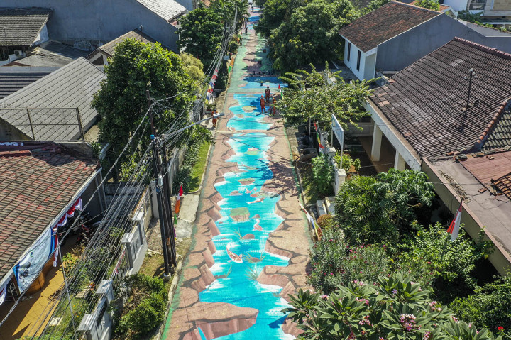 Mural dengan memanfaatkan ruang publik di sepanjang Jalan Keuangan menuju museum Basoeki Abdullah itu bertujuan memperindah wilayah tersebut serta sebagai ajang promosi museum.