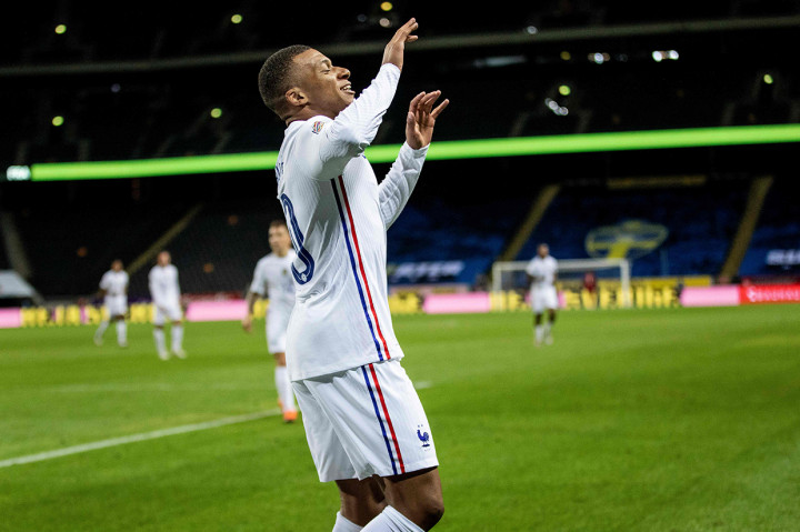 Mbappe, bintang kemenangan Prancis di Piala Dunia 2018, mencetak gol kemenangan pada Minggu, 6 September 2020 saat Prancis mengalahkan Swedia 1-0 di Nations League.