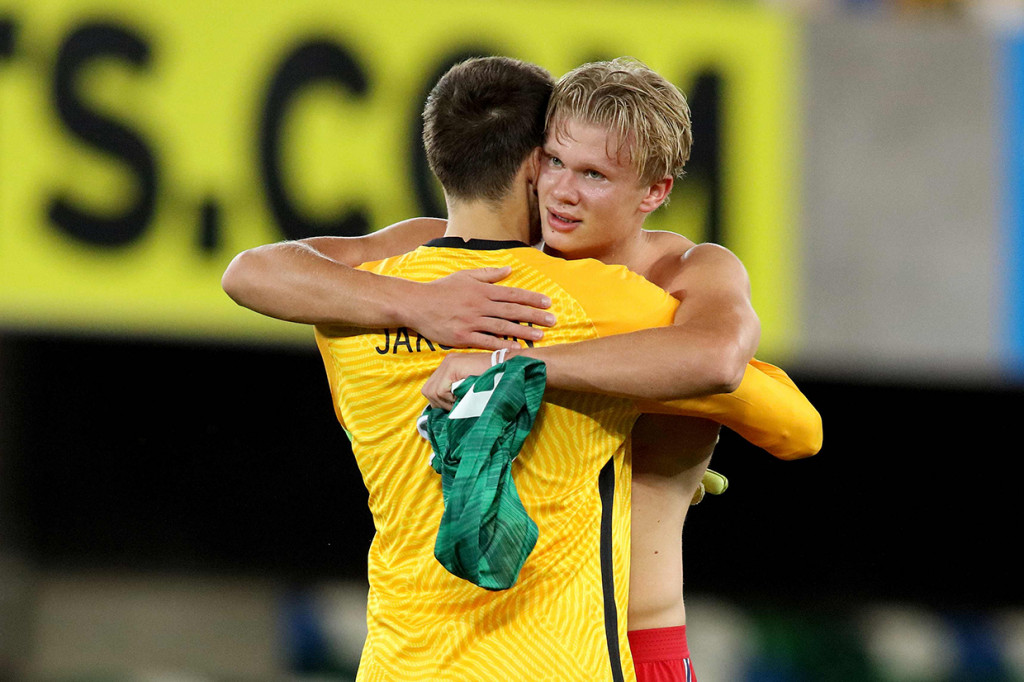 Haaland yang mencetak gol internasional pertamanya saat melawan Austria pada Jumat, 4 September 2020, itu melengkapi kemenangan timnya menjadi 5-1 lewat gol keduanya pada menit ke-58.