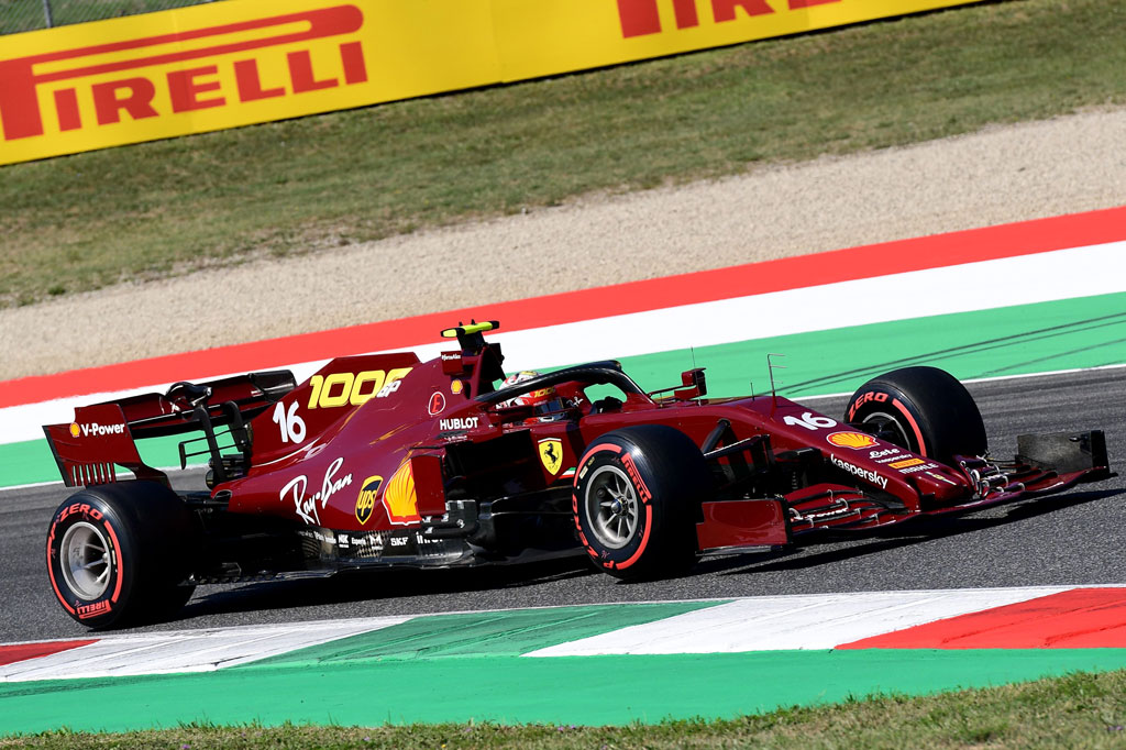 Charles Leclerc menjaga asa Ferrari di balapan ke-1.000 tim asal Italia itu, dengan memaksimalkan performa mobil SF1000, yang dicap mengecewakan tahun ini, untuk start dari P5. Sebastian Vettel di mobil Ferrari kedua gagal lolos dari Q2 dan akan start dari P14.