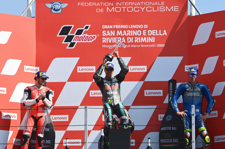 Peco Bagnaia finis runner-up diikuti Joan Mir.