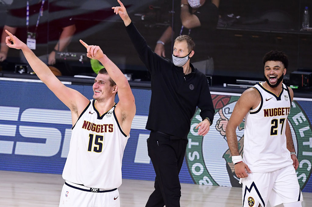 Nuggets yang merupakan tim unggulan ketiga, menjadi tim NBA pertama yang dua kali bangkit setelah tertinggal 1-3 pada putaran playoff, setelah mengalahkan Utah Jazz dengan pembalikan yang sama pada putaran pertama.