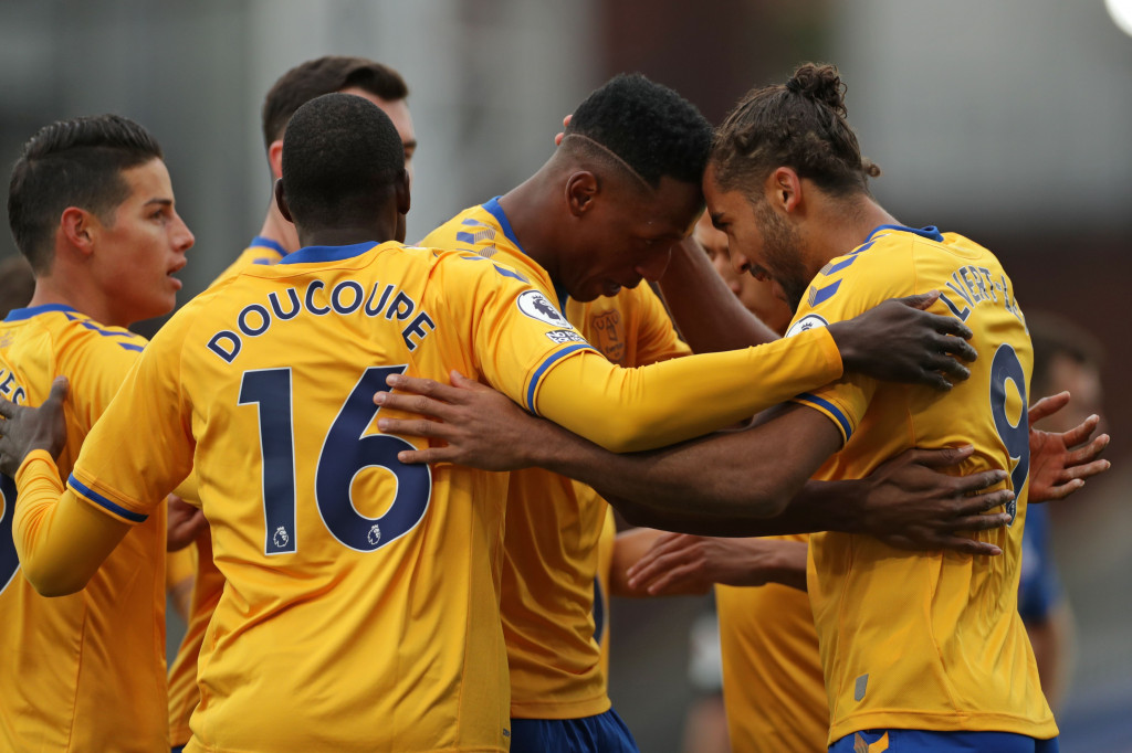 Everton kembali meraih kemenangan di pekan ketiga Liga Inggris. Bertandang ke kandang Crystal Palace di Selhurst Park, Sabtu, 26 September 2020, The Toffees menang 2-1. AFP Photo/Bradley Collyer
