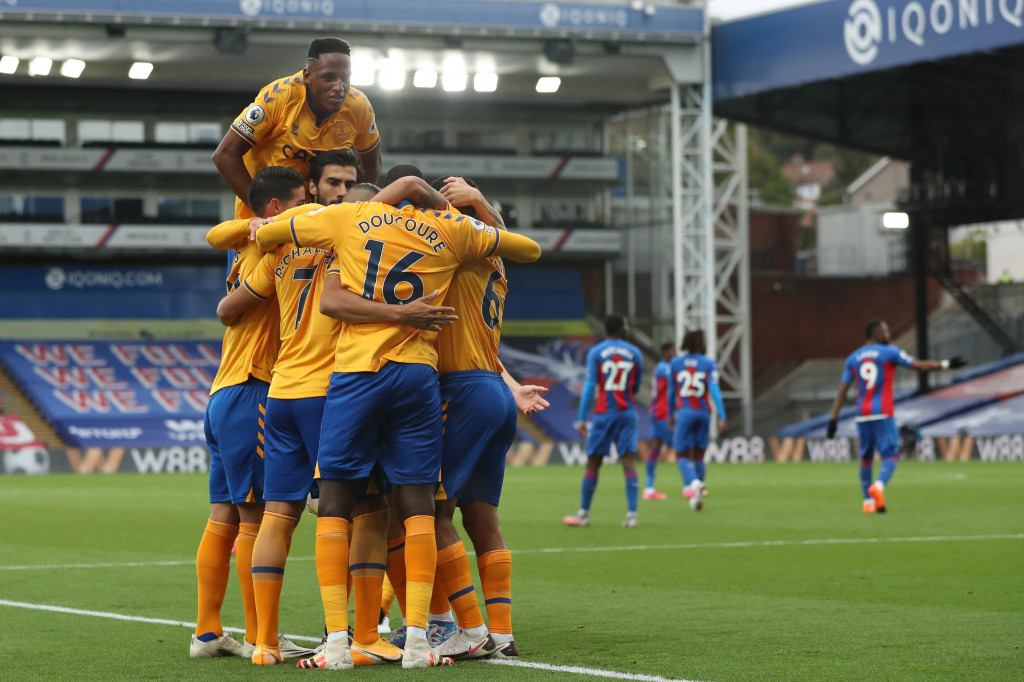 Hasil ini mengantarkan Everton memuncaki klasemen sementara dengan raihan 9 poin dari 3 laga. Sedangkan Palace ada di urutan kelima dengan nilai 6 dari 3 laga. AFP Photo/Bradley Collyer
