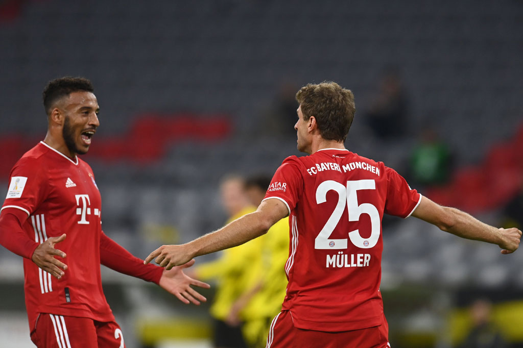 Pasukan Hansi Flick sempat unggul dua gol terlebih dahulu. Muenchen membuka skor lewat gol Corentin Tolisso pada menit ke-18.