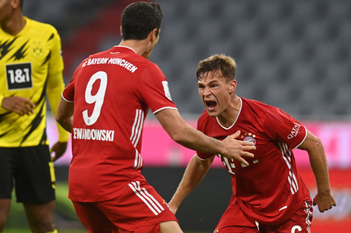 Joshua Kimmich menjadi penentu kemenangan Muenchen lewat golnya pada menit ke-82 setelah menyambar bola liar sepakan Robert Lewandowski yang berhasil ditahan kiper Witz.