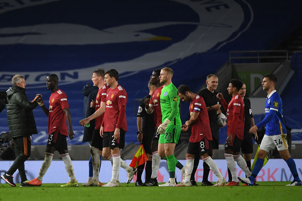 Manchester United berhasil melaju ke perempat final Piala Liga Inggris. Bermain di Stadion Amex, Kamis, 1 Oktober 2020, Setan Merah mempecundangi tuan rumah Brighton & Hove Albion dengan skor telak 3-0 di babak 16 besar.