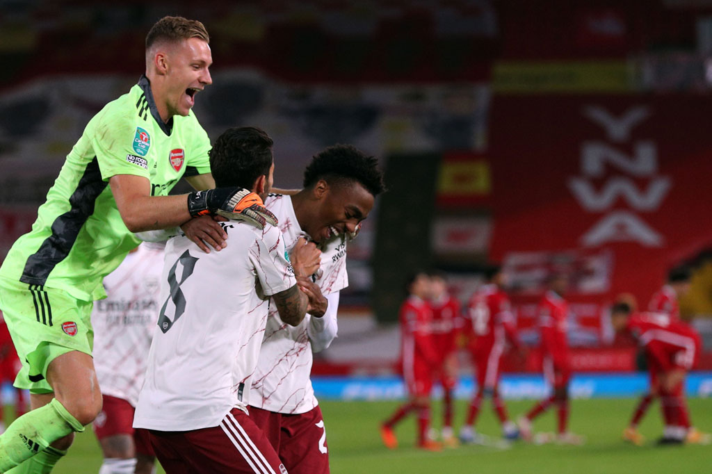 Hasil itu sekaligus membuat Arsenal menuntaskan revans atas dua momen, yakni kekalahan 1-3 di Liga Premier Inggris tiga hari yang lalu, serta kekalahan di babak 16 besar Piala Liga musim lalu juga lewat adu penalti dengan skor serupa.