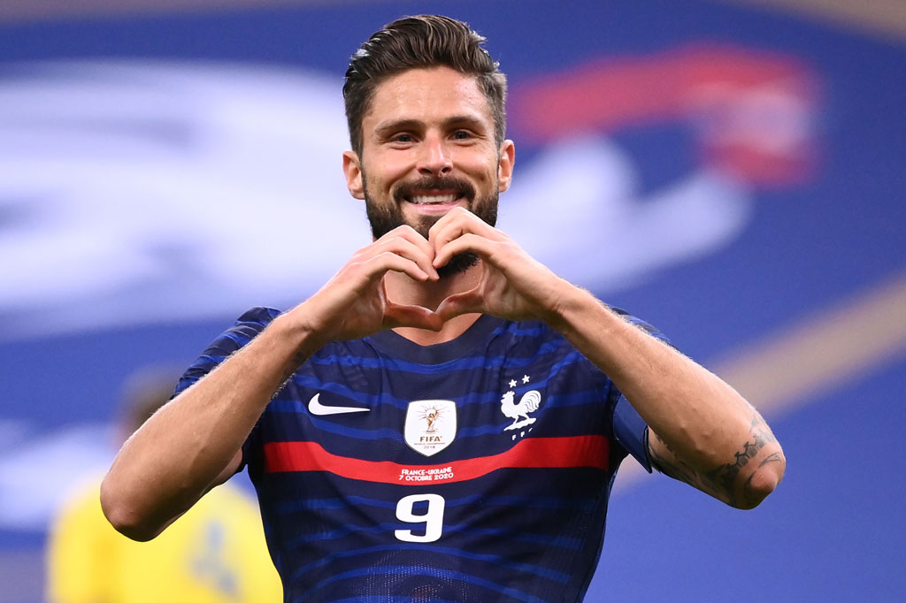 Kedua gol tersebut menjadikan Giroud sebagai pencetak gol terbanyak kedua timnas Prancis. Striker 34 tahun itu sekarang mengemas 42 gol, hanya tertinggal sembilan gol dari Thierry Henry.
