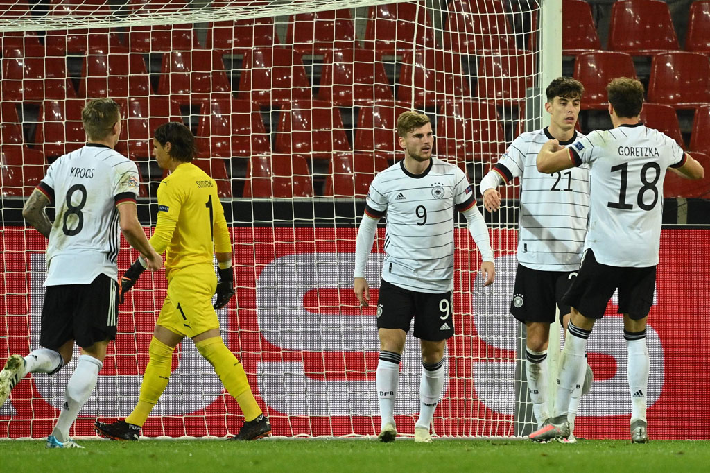 Jerman memulai babak kedua dengan meningkatkan intensitas serangan dan tekanan. Hasilnya mereka petik saat Havertz sukses memanfaatkan kesalahan operan pemain Swiss dan mencetak gol penyama kedudukan.