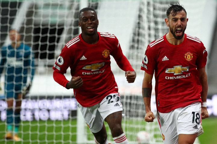 Saat di kotak penalti Rashford memberikan umpan kepada Fernandes dengan tumit. Dari sudut sempit Fernandes melepaskan tendangan melengkung yang mengubah skor menjadi 2-1 untuk MU. AFP Photo/Alex Pantling