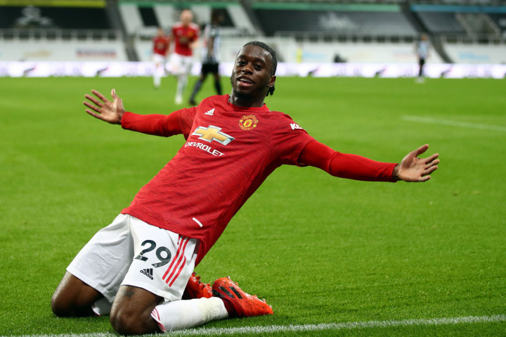 Pada menit ke-90 Wan-Bissaka membawa MU unggul 3-1 setelah menerima umpan Rashford. AFP Photo/Alex Pantling