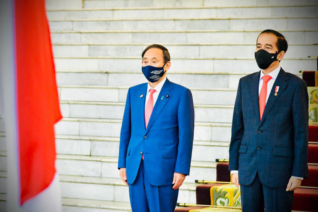 Kunjungan ke Vietnam dan Indonesia pada pekan ini merupakan perjalanan luar negeri pertama PM Yoshihide Suga sejak resmi menjabat pada 16 September 2020.