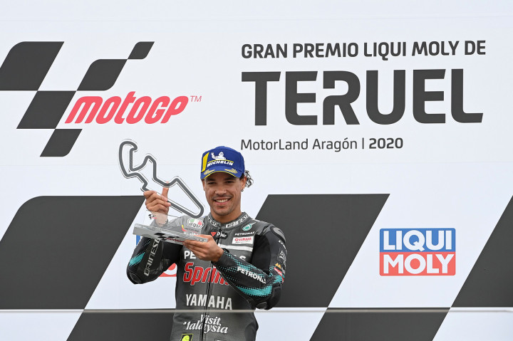 Pebalap Petronas Yamaha SRT, Franco Morbidelli, menjadi yang tercepat di MotoGP Teruel 2020. 