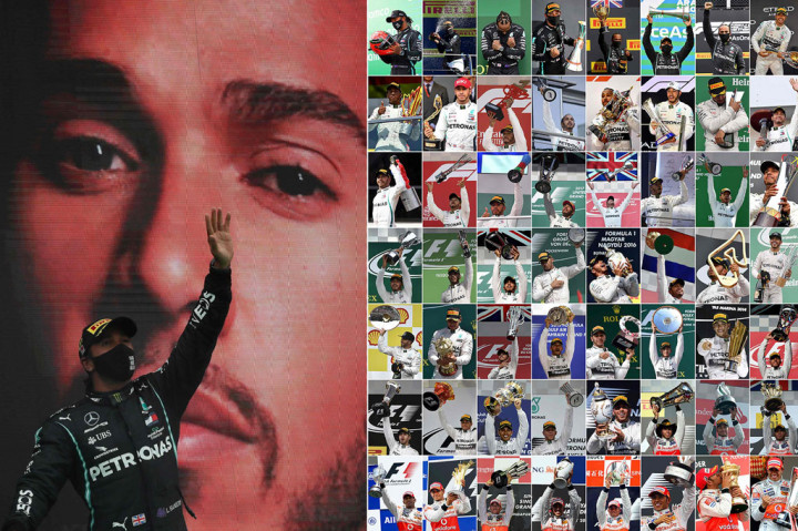 Hasil tersebut membuat pembalap Mercedes itu menulis ulang sejarah dengan meraih kemenangan ke-92 sepanjang karirnya, mematahkan rekor sepanjang masa Schumacher yaitu sebanyak 91 kemenangan yang telah bertahan selama 16 tahun.