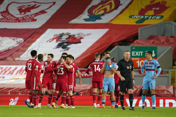 The Reds menang 2-1, dengan Diogo Jota mencetak gol kemenangan. AFP Photo/Jon Super