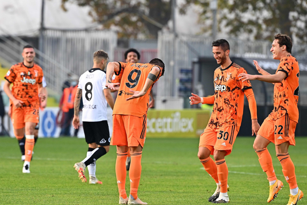 Bianconeri membuka keunggulan di menit ke-14 lewat Alvaro Morata.