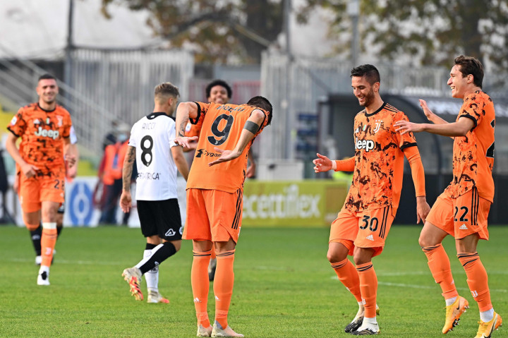 Bianconeri membuka keunggulan di menit ke-14 lewat Alvaro Morata.