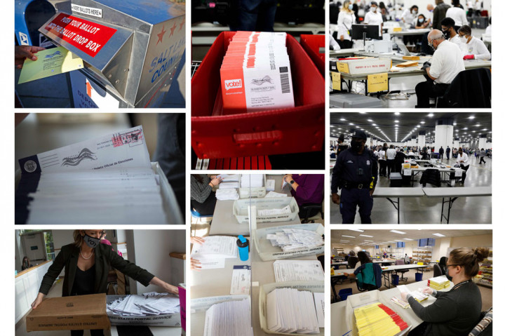 Tidak seperti pemilu-pemilu Amerika Serikat sebelumnya yang biasanya sudah diketahui hasilnya beberapa jam setelah pemungutan suara berakhir, hasil pemilu AS 2020 ini belum bisa diketahui karena tujuh negara bagian belum menyelesaikan penghitungan suara.