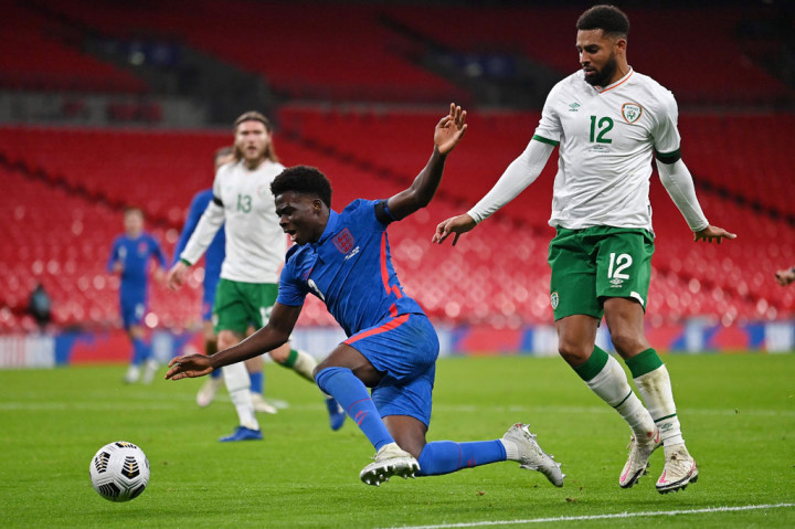 Memasuki babak kedua, Inggris kembali tampil gemilang dan memperoleh hadiah tendangan penalti setelah Bukayo Saka dijatuhkan oleh Cyrus Christie.
