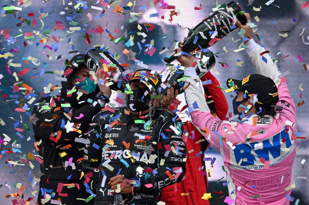 Memulai balapan dari grid ke-6, Hamilton sukses finis terdepan setelah melalui balapan sepanjang 58 lap. Ia meninggalkan jauh pembalap Racing Point, Sergio Perez, yang finis di urutan kedua.