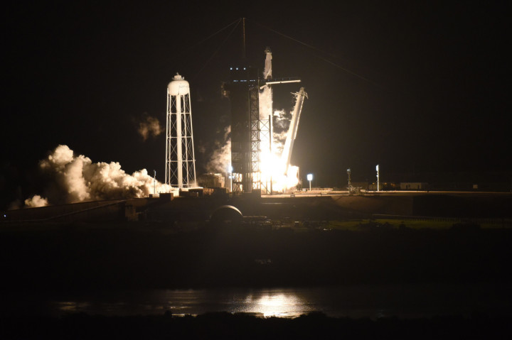 SpaceX berhasil menerbangkan kru astronot untuk kedua kalinya menggunakan kapsul Crew Dragon. AFP Photo/Red Huber