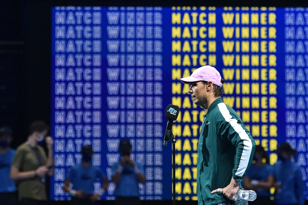 Di semifinal Nadal telah ditunggu lawannya yaitu petenis Rusia Daniil Medvedev yang telah memastikan posisi teratas di Grup Tokyo 1970.