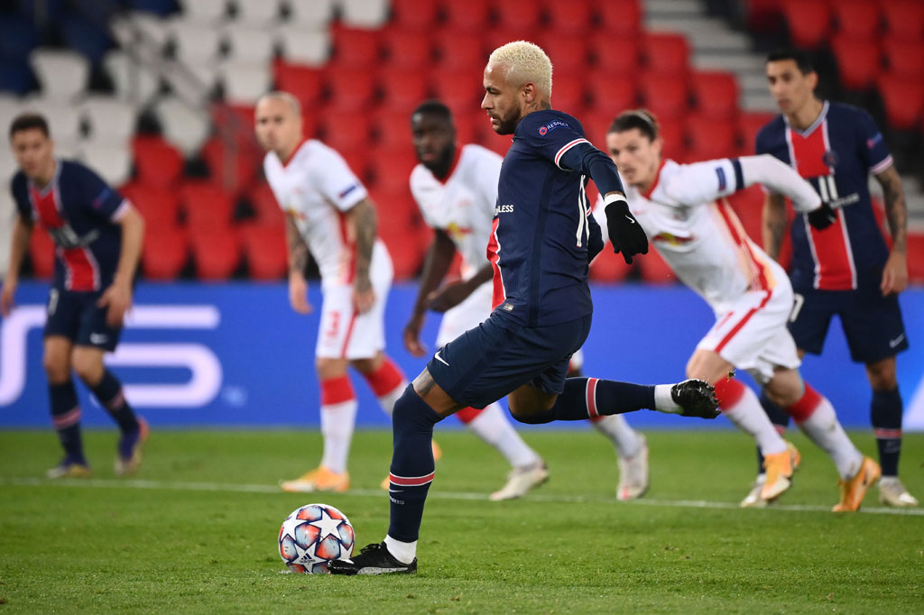 Eksekusi penalti Neymar membawa Paris Saint-Germain menang tipis 1-0 atas tamunya RB Leipzig dalam laga keempat Grup H Liga Champions di Stadion Parc des Princes, Paris, Prancis, Rabu, 25 November 2020 dini hari WIB.