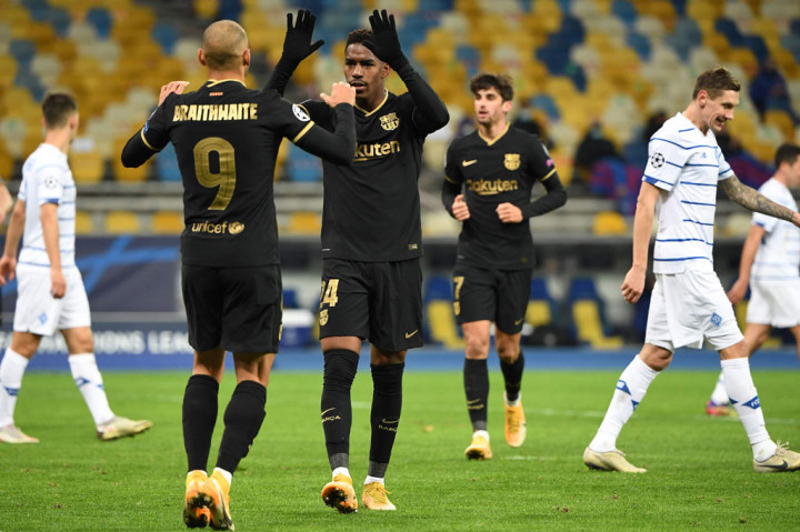 Lima menit berselang, Braithwaite menggandakan keunggulan Barcelona dengan sontekan di muka gawang menyambut umpan sundulan Oscar Mingueza dalam situasi sepak pojok.