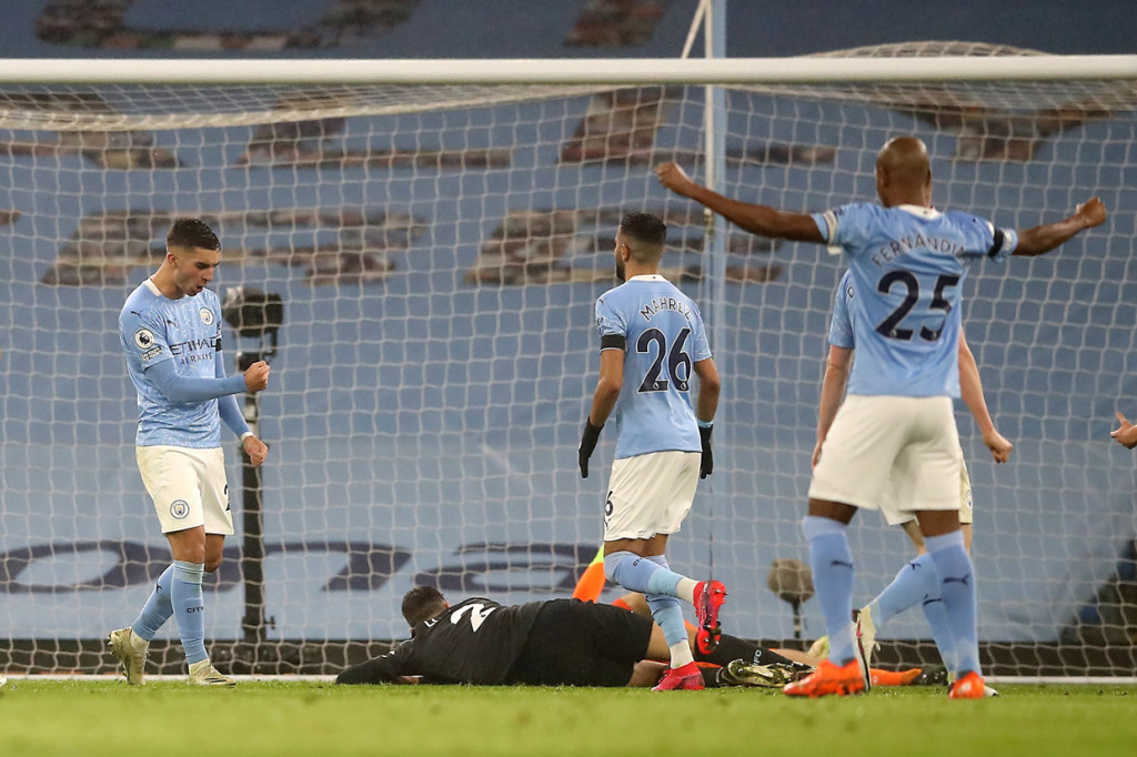 Di babak kedua, Ferran Torres mencetak gol pada menit ke-66. AFP Photo/Martin Rickett
