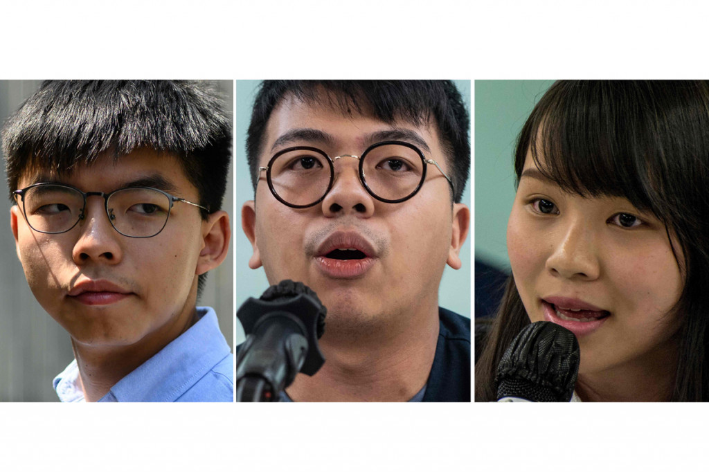 Wong dituntut bersama rekan sesama aktivisnya, Ivan Lam dan Agnes Chow. Ketiganya mengaku bersalah atas berbagai dakwaaan termasuk menghasut pertemuan yang melanggar hukum. AFP Photo/Philip Fong