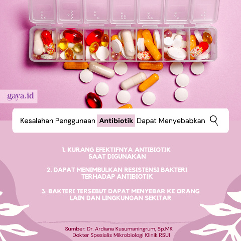 “Kesalahan penggunaan antibiotik dapat menyebabkan beberapa permasalahan,