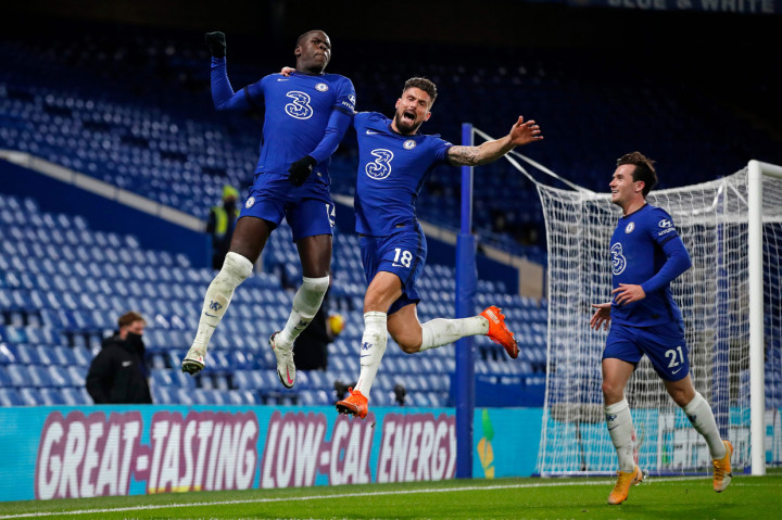Chelsea membalikkan keadaan di babak kedua. Kurt Zouma dan Christian Pulisic membawa Chelsea menang dengan skor 3-1. AFP Photo/Matthew Childs
