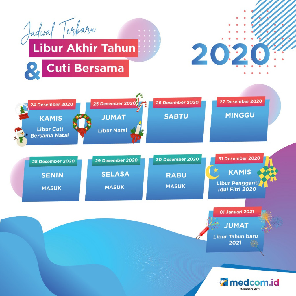 Libur Akhir Tahun Dipangkas, Ini yang Tersisa