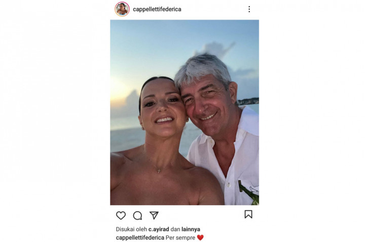 Kabar kematiannya disampaikan oleh sang istri, Federica Cappelletti lewat postingan di Instagram bersama dengan foto pasangan itu, disertai dengan komentar 'Selamanya', diikuti dengan hati.